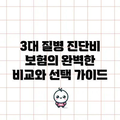 3대 질병 진단비 보험의 완벽한 비교와 선택 가이드