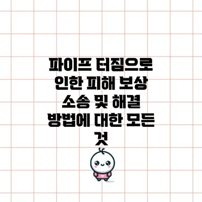 파이프 터짐으로 인한 피해 보상 소송 및 해결 방법에 대한 모든 것