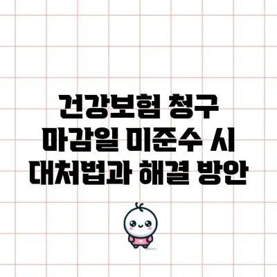 건강보험 청구 마감일 미준수 시 대처법과 해결 방안