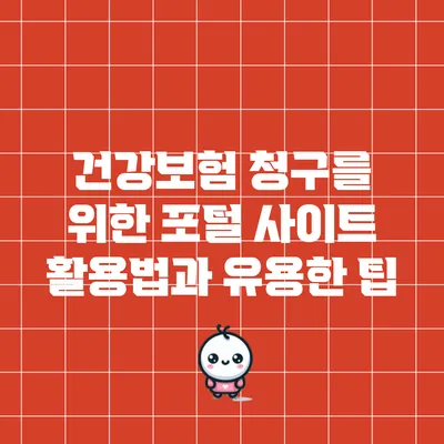 건강보험 청구를 위한 포털 사이트 활용법과 유용한 팁