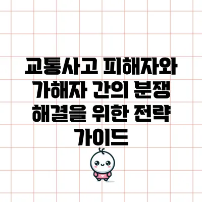 교통사고 피해자와 가해자 간의 분쟁 해결을 위한 전략 가이드