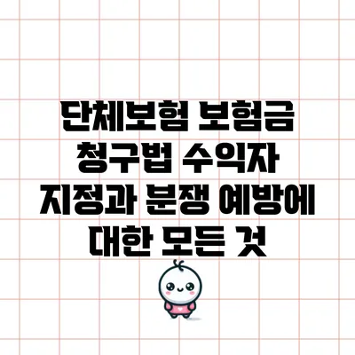 단체보험 보험금 청구법: 수익자 지정과 분쟁 예방에 대한 모든 것