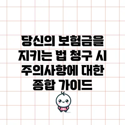 당신의 보험금을 지키는 법: 청구 시 주의사항에 대한 종합 가이드