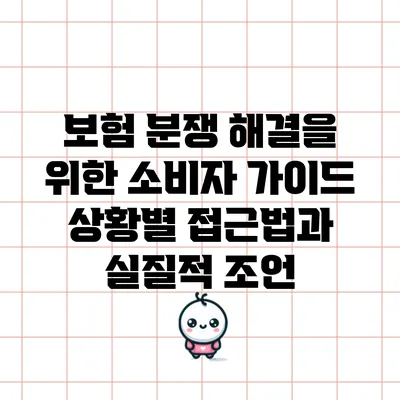 보험 분쟁 해결을 위한 소비자 가이드: 상황별 접근법과 실질적 조언
