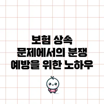 보험 상속 문제에서의 분쟁 예방을 위한 노하우