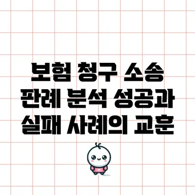 보험 청구 소송 판례 분석: 성공과 실패 사례의 교훈