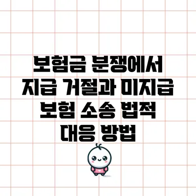 보험금 분쟁에서 지급 거절과 미지급 보험 소송 법적 대응 방법