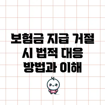 보험금 지급 거절 시 법적 대응 방법과 이해