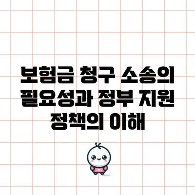 보험금 청구 소송의 필요성과 정부 지원 정책의 이해
