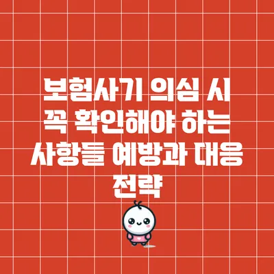 보험사기 의심 시 꼭 확인해야 하는 사항들: 예방과 대응 전략