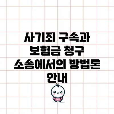 사기죄 구속과 보험금 청구 소송에서의 방법론 안내