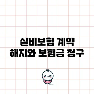 실비보험 계약 해지와 보험금 청구