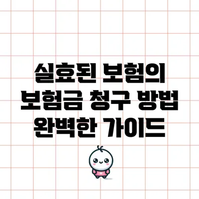 실효된 보험의 보험금 청구 방법: 완벽한 가이드