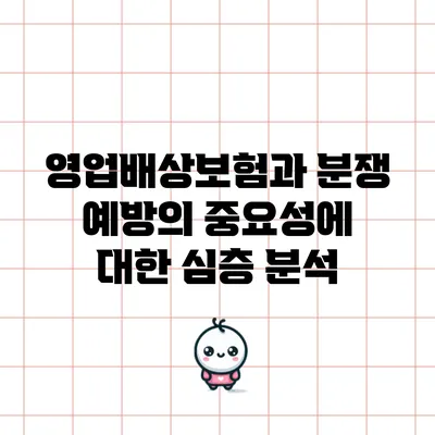 영업배상보험과 분쟁 예방의 중요성에 대한 심층 분석