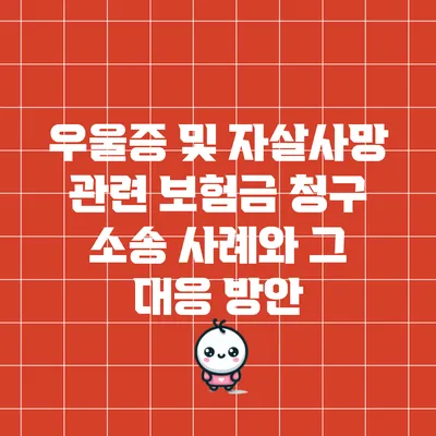 우울증 및 자살사망 관련 보험금 청구 소송 사례와 그 대응 방안