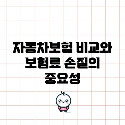 자동차보험 비교와 보험료 손질의 중요성
