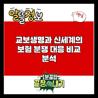 교보생명과 신세계의 보험 분쟁 대응 비교 분석