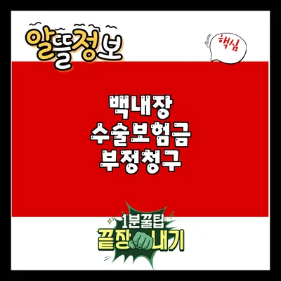 백내장 수술보험금 부정청구