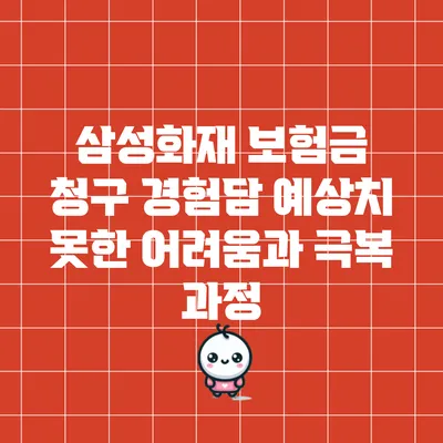 삼성화재 보험금 청구 경험담: 예상치 못한 어려움과 극복 과정