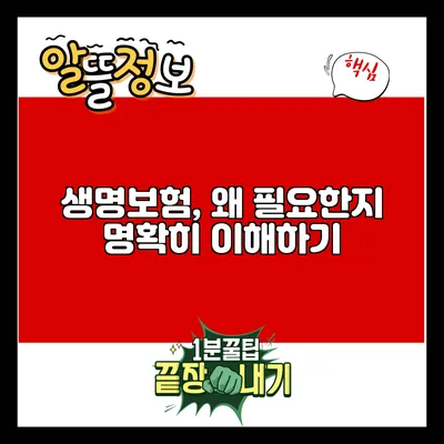 생명보험, 왜 필요한지 명확히 이해하기
