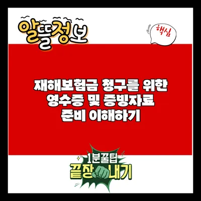 재해보험금 청구를 위한 영수증 및 증빙자료 준비 이해하기