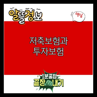 저축보험과 투자보험