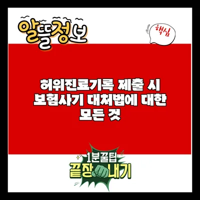 허위진료기록 제출 시 보험사기 대처법에 대한 모든 것