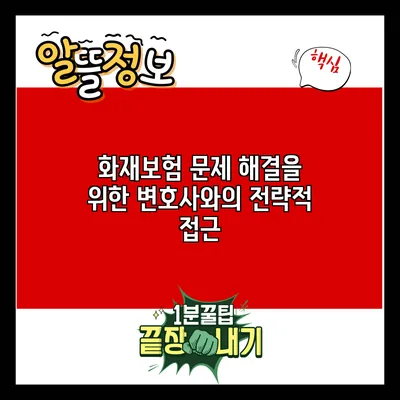 화재보험 문제 해결을 위한 변호사와의 전략적 접근