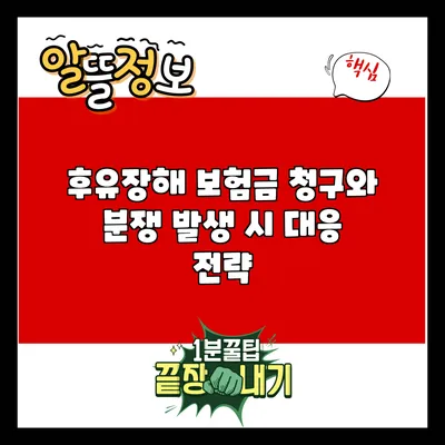후유장해 보험금 청구와 분쟁 발생 시 대응 전략