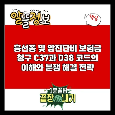 흉선종 및 암진단비 보험금 청구: C37과 D38 코드의 이해와 분쟁 해결 전략