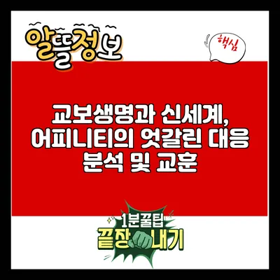 교보생명과 신세계, 어피니티의 엇갈린 대응 분석 및 교훈