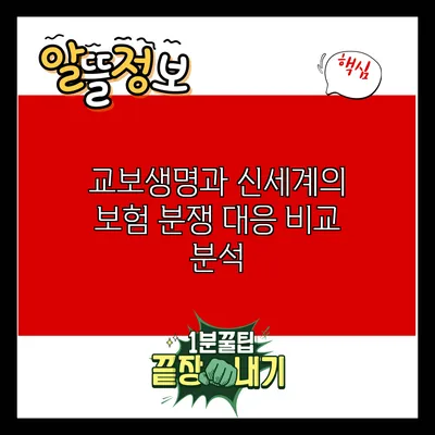 교보생명과 신세계의 보험 분쟁 대응 비교 분석