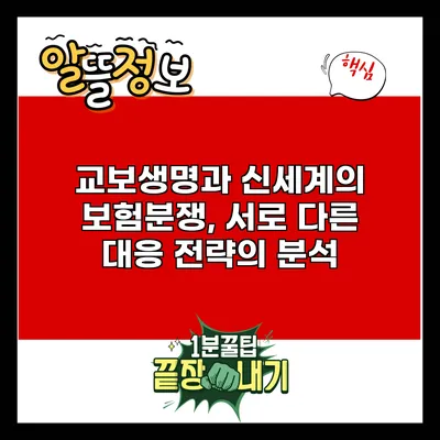교보생명과 신세계의 보험분쟁, 서로 다른 대응 전략의 분석