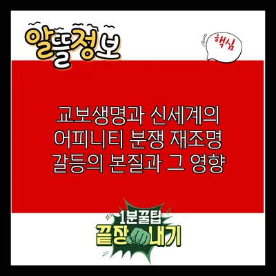교보생명과 신세계의 어피니티 분쟁 재조명: 갈등의 본질과 그 영향