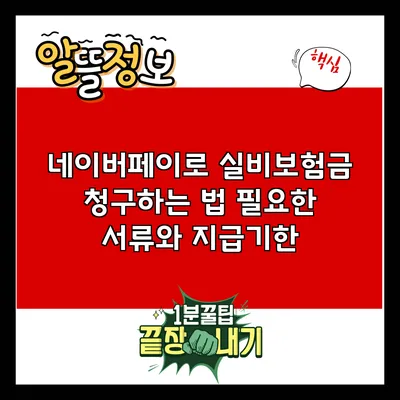 네이버페이로 실비보험금 청구하는 법: 필요한 서류와 지급기한