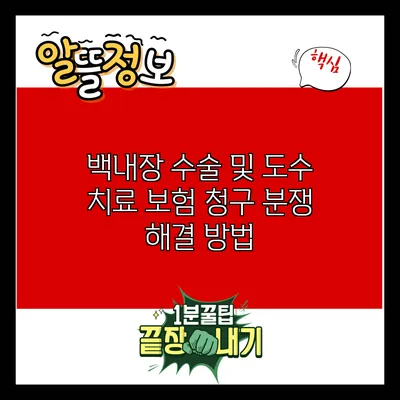 백내장 수술 및 도수 치료 보험 청구 분쟁 해결 방법