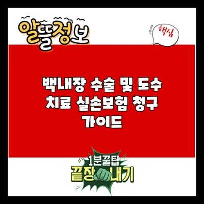 백내장 수술 및 도수 치료 실손보험 청구 가이드