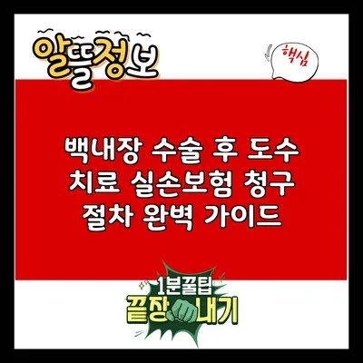 백내장 수술 후 도수 치료 실손보험 청구 절차 완벽 가이드