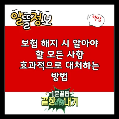 보험 해지 시 알아야 할 모든 사항: 효과적으로 대처하는 방법