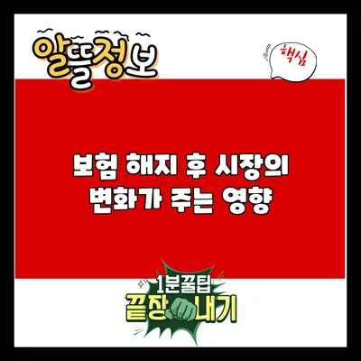 보험 해지 후 시장의 변화가 주는 영향