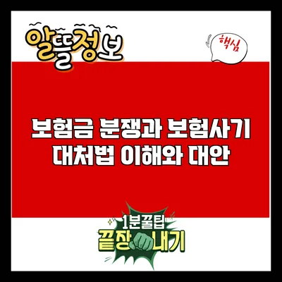 보험금 분쟁과 보험사기 대처법: 이해와 대안