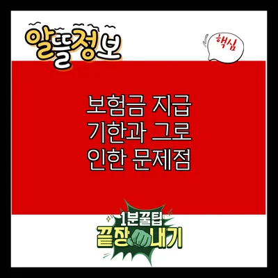 보험금 지급 기한과 그로 인한 문제점