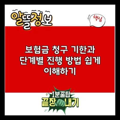 보험금 청구 기한과 단계별 진행 방법 쉽게 이해하기