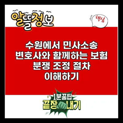 수원에서 민사소송 변호사와 함께하는 보험 분쟁 조정 절차 이해하기