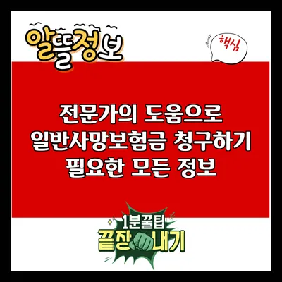 전문가의 도움으로 일반사망보험금 청구하기: 필요한 모든 정보