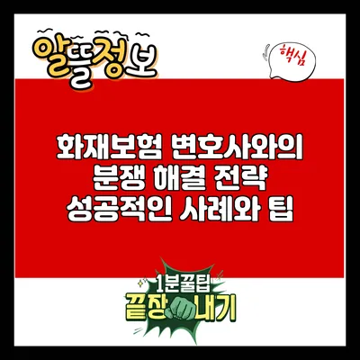 화재보험 변호사와의 분쟁 해결 전략: 성공적인 사례와 팁